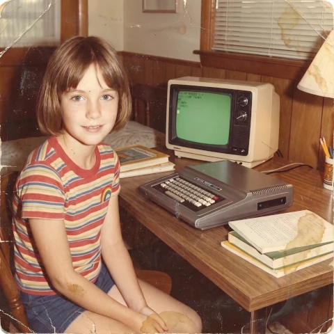 Mi primera computadora- una TRS-80 Color Computer con 16K de memoria RAM